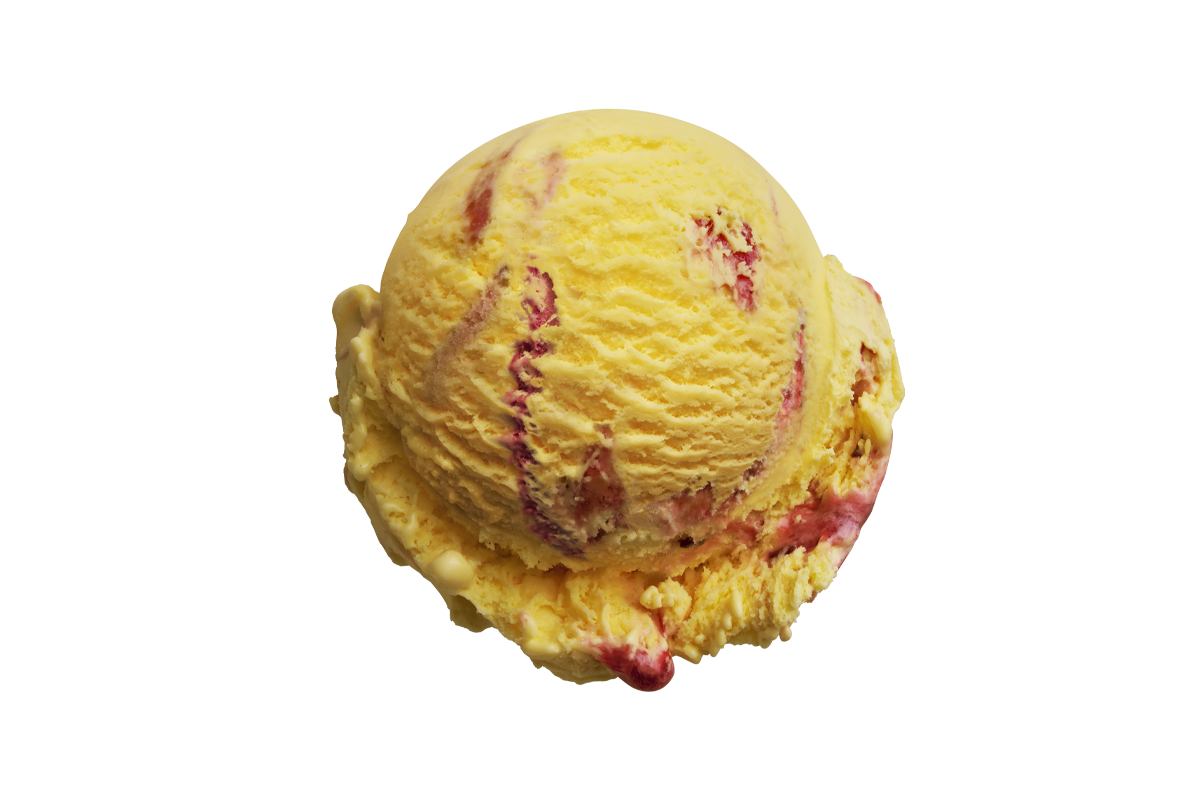 Banana Berry ice cream scoop