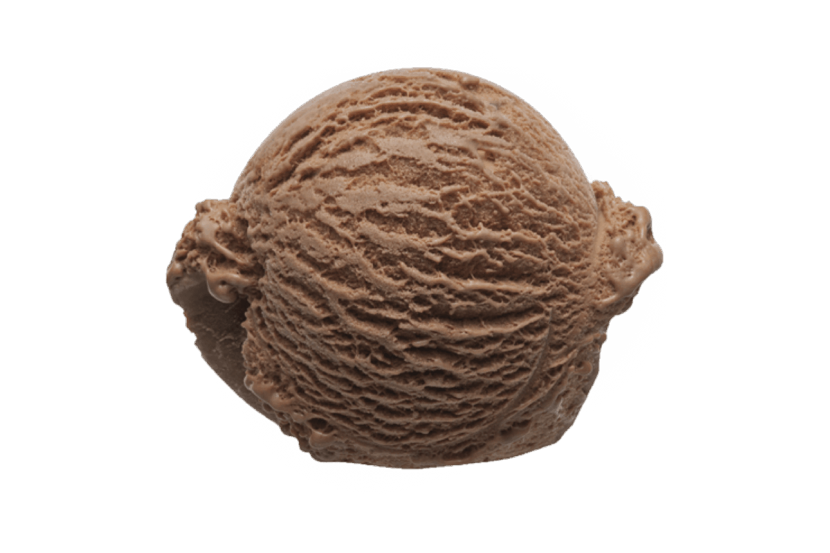 Chocolate ice cream scoop