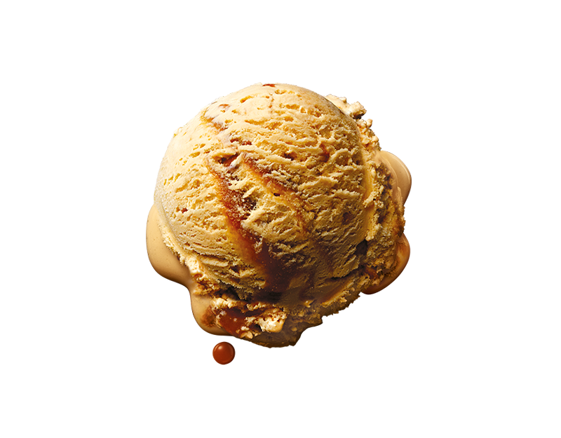 Salted Caramel ice cream scoop